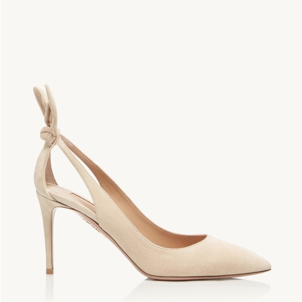 New Aquazzura Deneuve Bow Tie Pump 38 $850